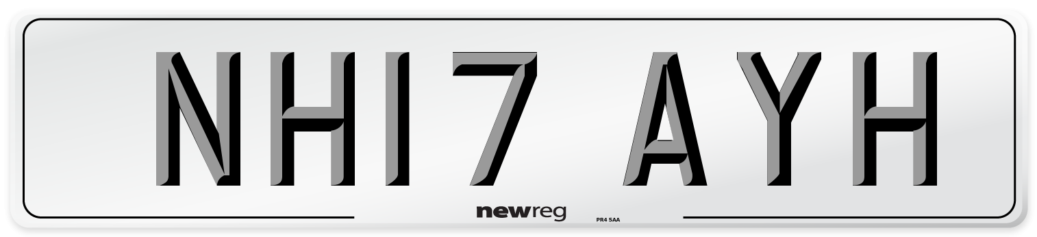 NH17 AYH Number Plate from New Reg